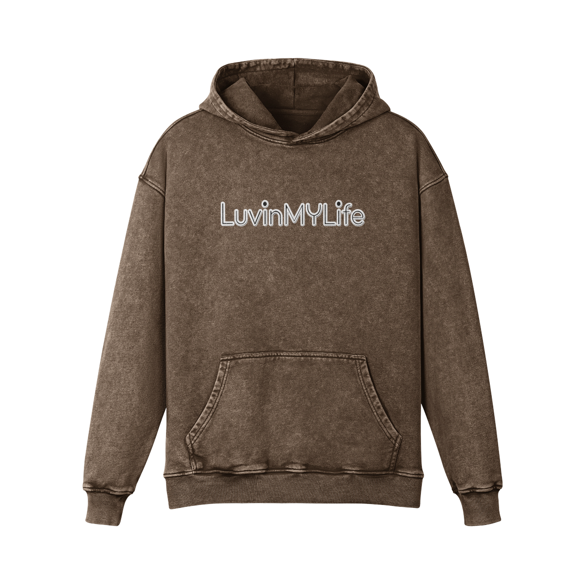 Brown Washed Oversized Heavyweight Hoodie – LuvinMYLife